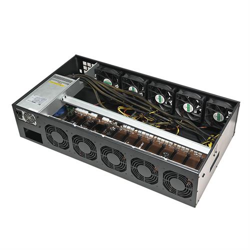 Lianli 55mm Spacing 12 gpu server case mining rig