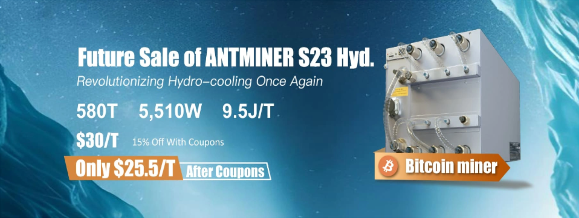 Antminer S23 Hyd 580T